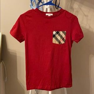 Red Burberry Pocket Shirt